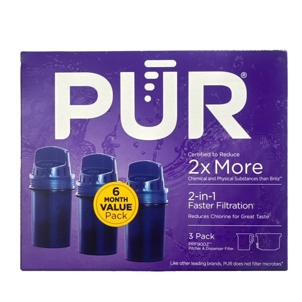 PUR PPF900Z 3-Pack Replacement Water Filters Pitcher Dispenser Genuine